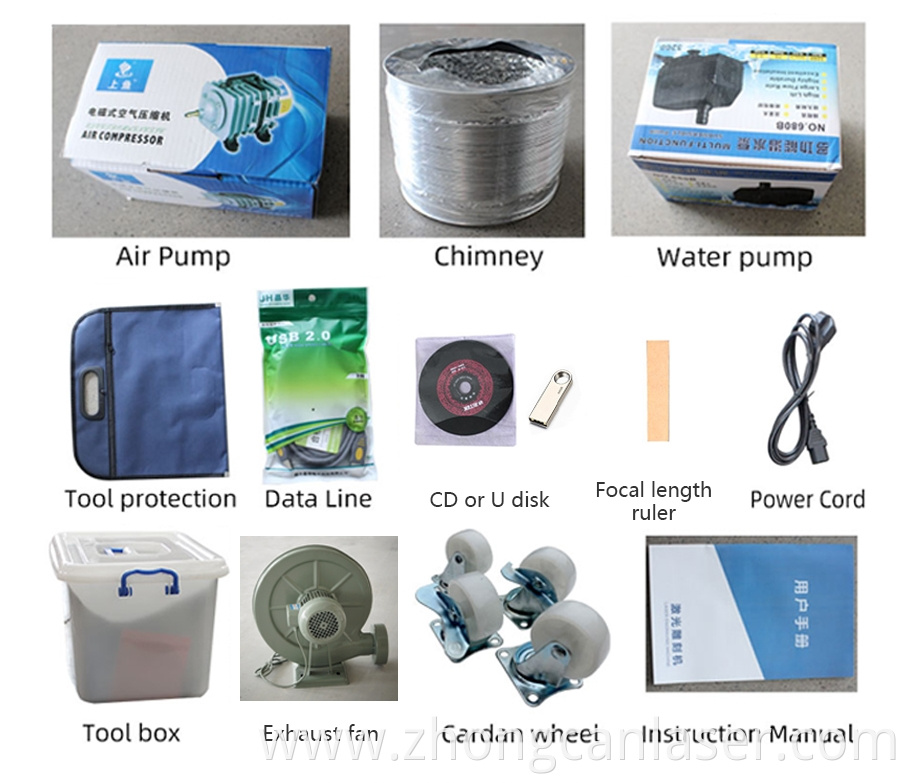 CO2 laser Machine of acessories